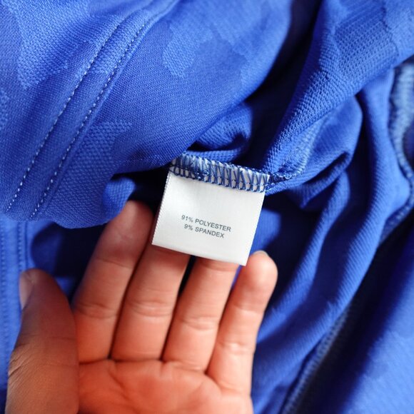 Peter Millar Perth Camo 1/4 Zip Pullover Mens M Company Logo Athletic Blue - Picture 4 of 12